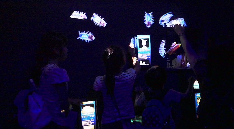 深海コーナーに新しい展示がお目見え！触れる映像体験の画像
